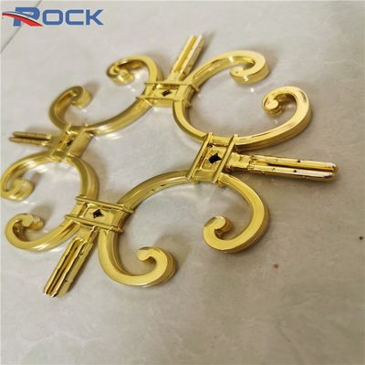 ROCK factory popular gold 5*8 Georgian bar with flower decoration for glass door accessories