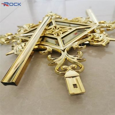 2020 new hot design 8*18  shine gold uv electroplate indoor decoration for glass decoration accessories