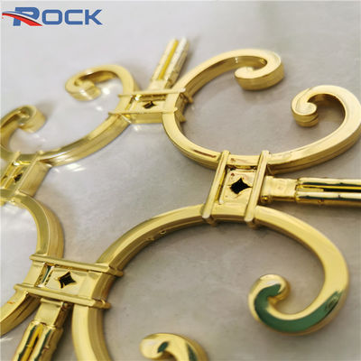 ROCK NEW 5*8 ALUMINUM gold bar FLOWER  decoration for frameless glass accessories