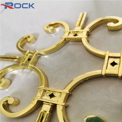 ROCK aluminum Georgian bar gold 5*8 flower decoration for turkish upvc windows and doors profiles