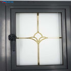 5*8 Aluminum decorative profile gold bar FLOWER  decoration for frameless glass accessories