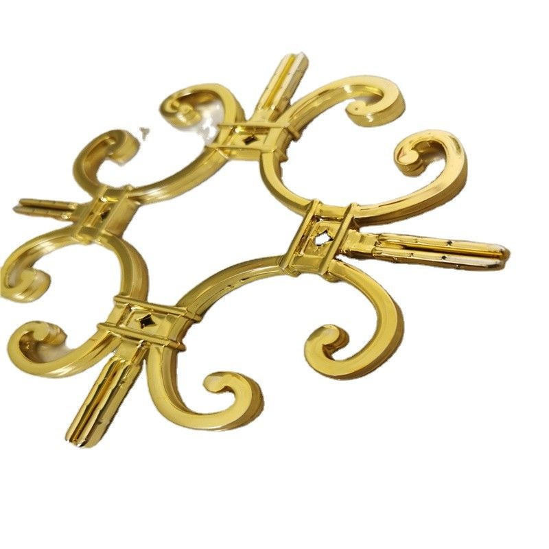 ROCK NEW 5*8 ALUMINUM gold bar FLOWER  decoration for frameless glass accessories