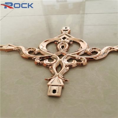 7*15 golden pink UV electroplate Extrusion aluminum profiles flower for georgian double glazing