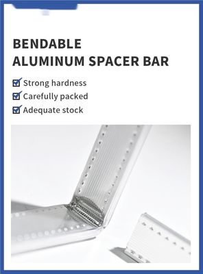 4a-40a Full Range Size Multiple Thickness Seamless Shine Surface Aluminum Spacer Bars For Double Panles Glasses