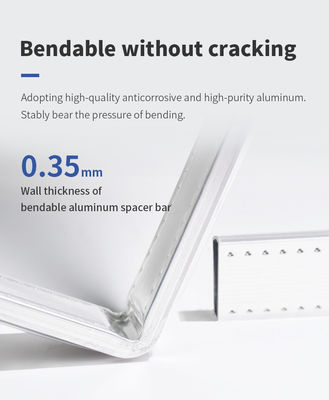 Double glazing aluminum spacer bar smooth welding line 100% bendable