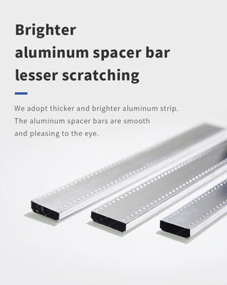 4 mm unbendable aluminum spacer bar for glass sliding door accessories